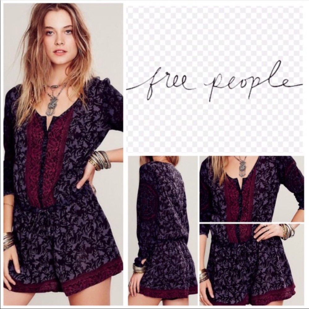 Free People Printed Romper Size Small
